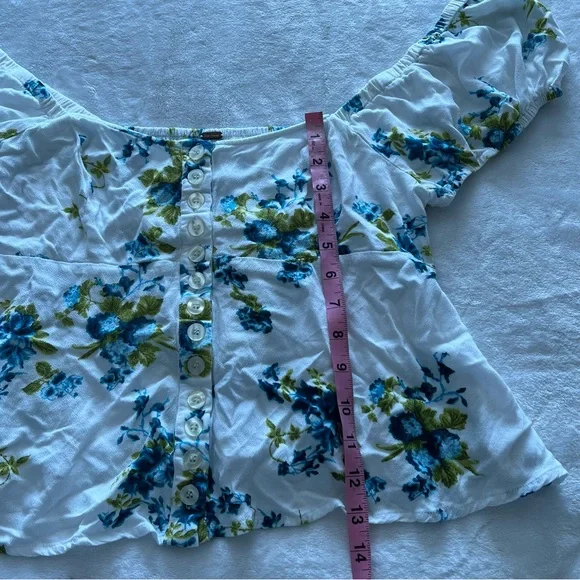 Free People Close to You Ivory Floral Print Top - Picture 8 of 8